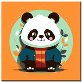 Flat Chinese Trend Panda Painting by Numbers